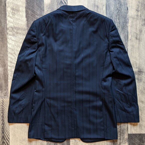 Versace Suit Jacket Blazer Black Striped - Picture 3 of 9